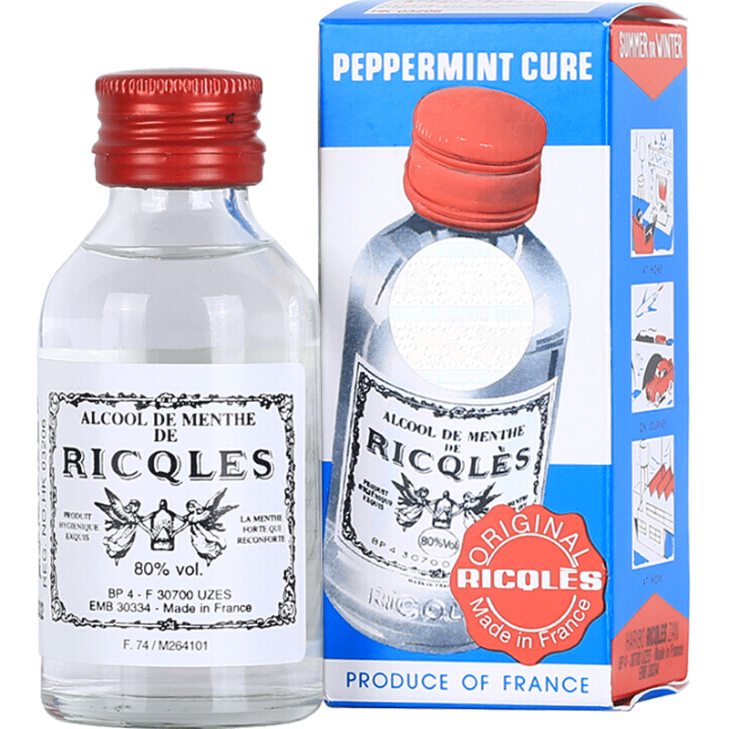 法国双飞人药水50ml瓶蚊叮虫咬止痒清爽提神可口服利佳薄荷水港版正品