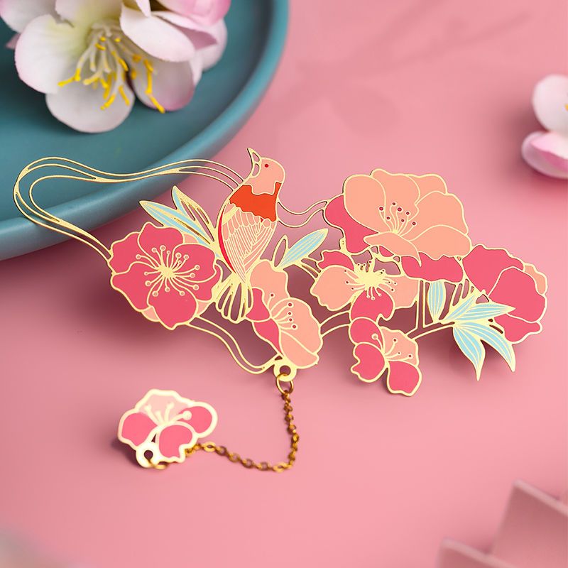 十二花神书签学生简约男生生日礼物女生闺蜜创意古风书签金属镂空书签