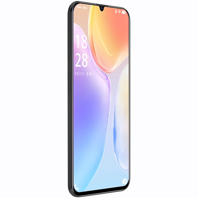 朵唯V50Pro 智能手机 幻彩玻璃机身5.7英寸水滴全面屏4G全网通游戏学生双卡双待 幻夜黑32GB高清大图