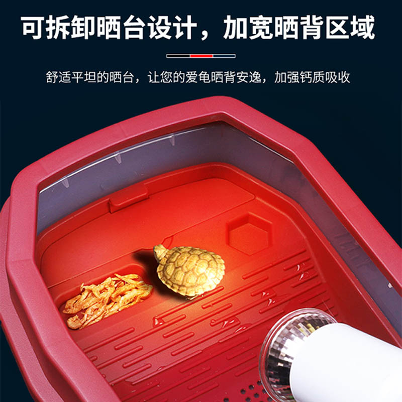 乌龟缸防逃逸龟便分离塑料带晒台家用大型缸别墅饲养箱龟盆缸龟缸高清大图