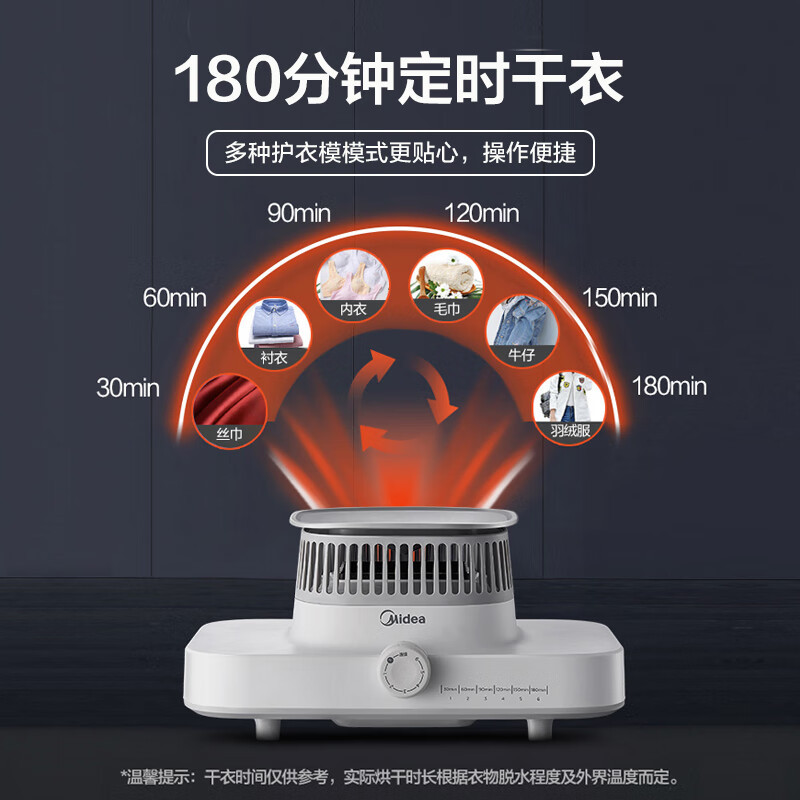 美的 烘干机家用 HBGJ12A2 430L容量双层