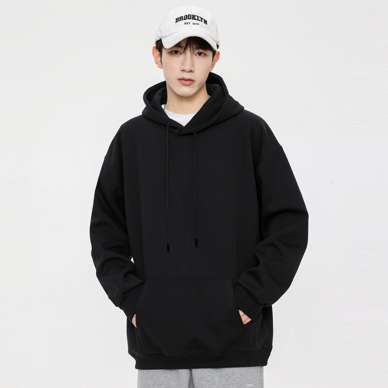 伊夫狼爪(YIFULANGZHUA)男士美式春秋季纯棉连帽卫衣情侣宽松上衣服潮牌