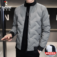 啄木鸟羽绒服男士2022新款轻薄白鸭绒冬装加厚保暖休闲棒球领外套