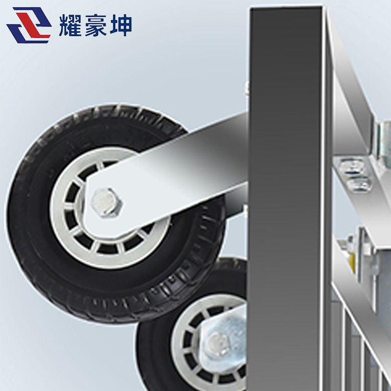 耀豪坤 平板方管小推车拉货车8寸橡胶轮150*80cm/个高清大图