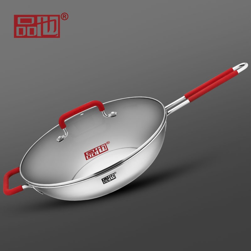 品也江山红三层不锈钢炒锅32cm PYL-CG032