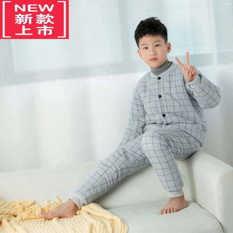 可莉允花儿童棉衣家居服校服器内胆中大童男女童宝宝棉服冬季格子图片