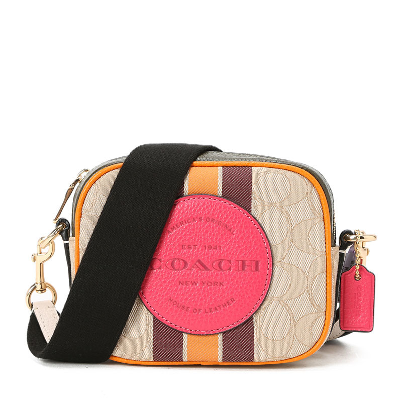 蔻驰(coach)女士斜挎包f2635 coach 老花条纹 相机包 f2635【价格