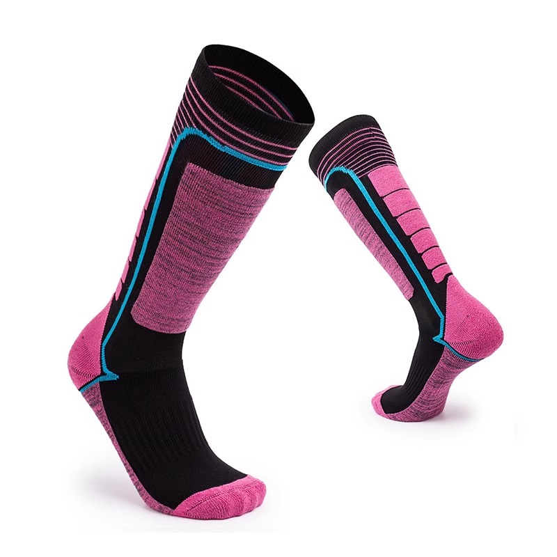 儿童滑雪袜加厚保暖专业耐穿长筒 儿童-深蓝色高清大图