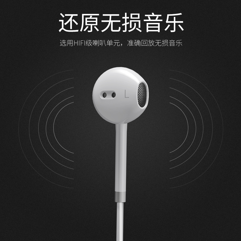 塔菲克有线耳机适用vivo手机x30x50高音质入耳式电脑通用安卓塔菲克vivo耳机3.5mm白色(2条装)
