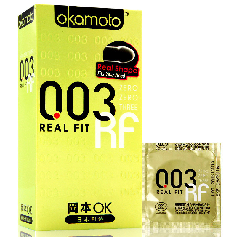 冈本岡本003黄金10只装避孕套超薄款润滑安全套 成人情趣性计生用品 非颗粒螺纹型高清大图