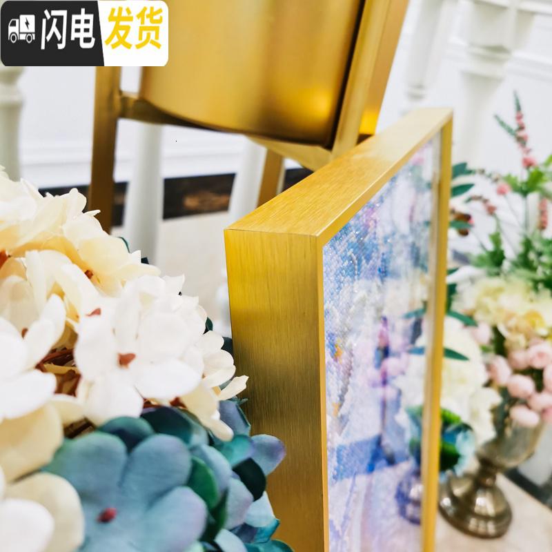 三维工匠钻石画裱框十字绣铝合金属外框架子带玻璃定制尺寸 银色[铝合金框定制]发画心尺寸给客服报价/有机玻璃/加厚背板高清大图