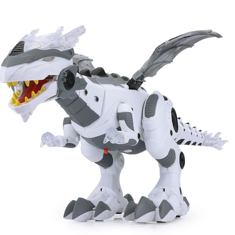 促销儿童恐龙玩具电动机器人会喷雾机械恐龙充电走路霸王龙喷火龙模型