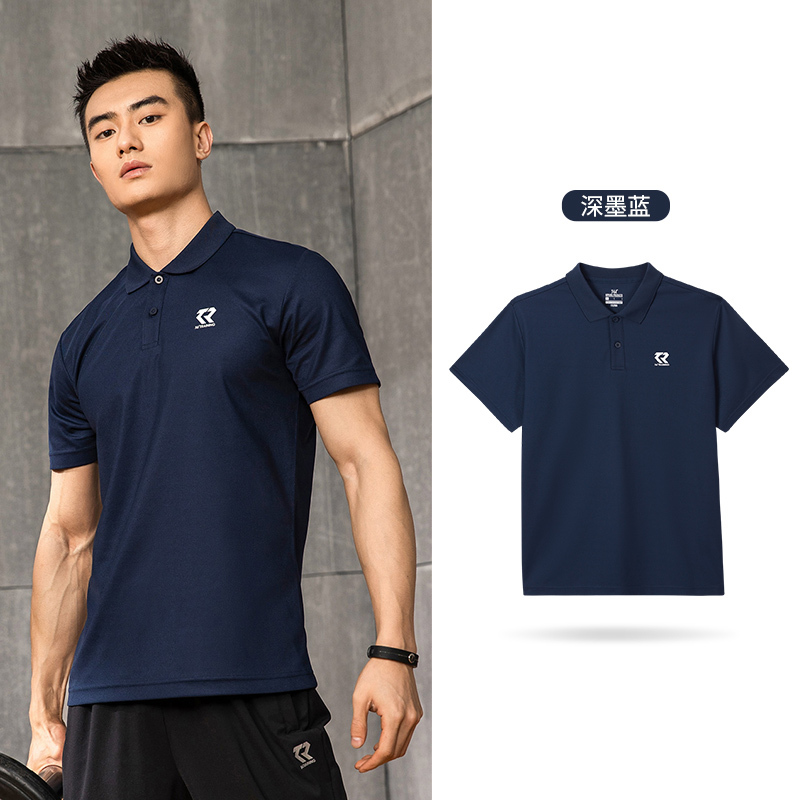 361°运动t恤男新款健身跑步半截袖男士翻领透气短袖polo衫休闲上衣
