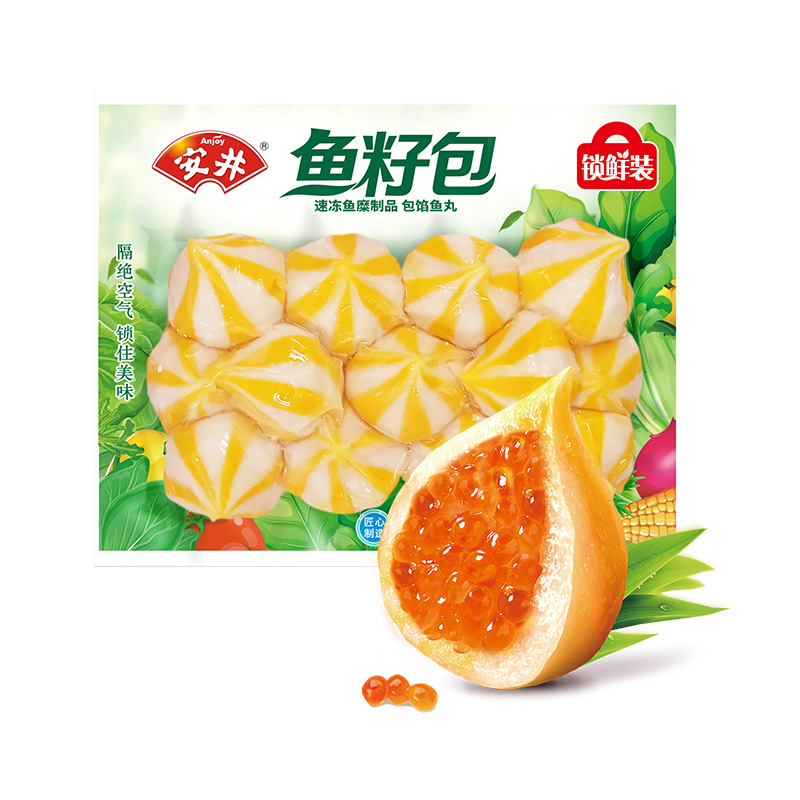 安井丸子家庭火锅套餐麻辣烫165g蛋饺*1+240g鱼籽包*1+240g鱼豆腐*1+200g嫩鱼丸*1+筋道面*1高清大图