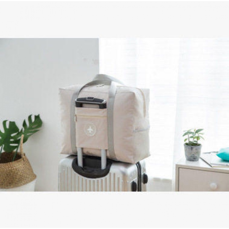 直销大容量折叠飞机包手提旅行收纳包套拉杆行李包袋行李袋旅游 B款米色中