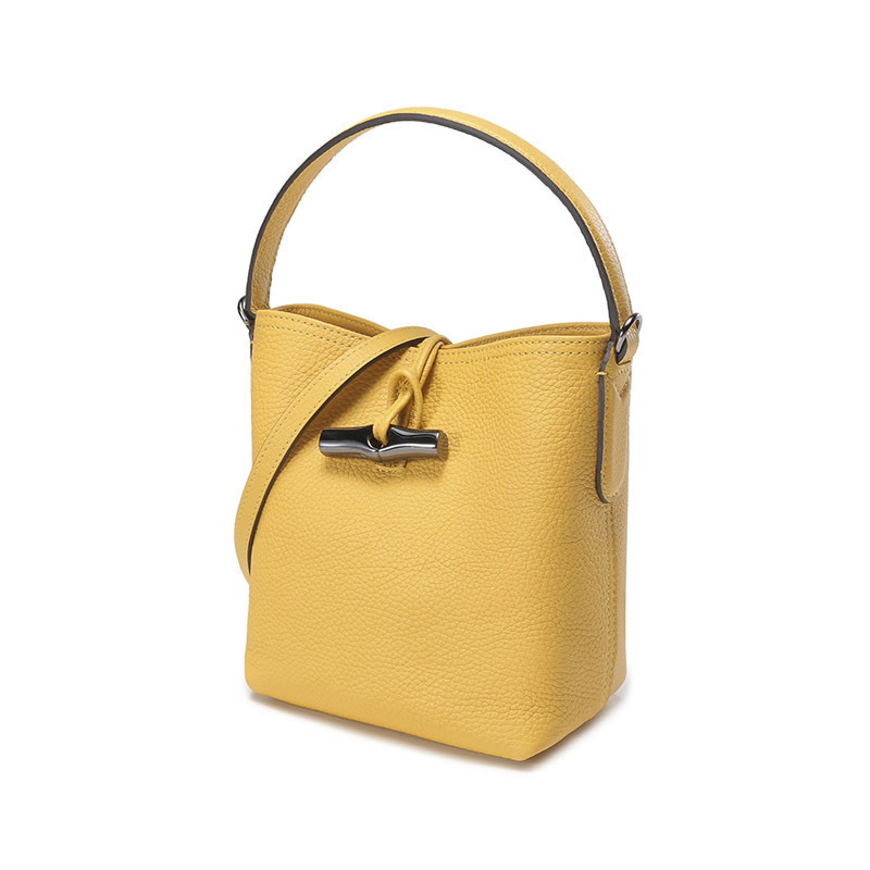 珑骧longchamp女士roseauessential系列小号牛皮手提单肩斜挎包竹节包