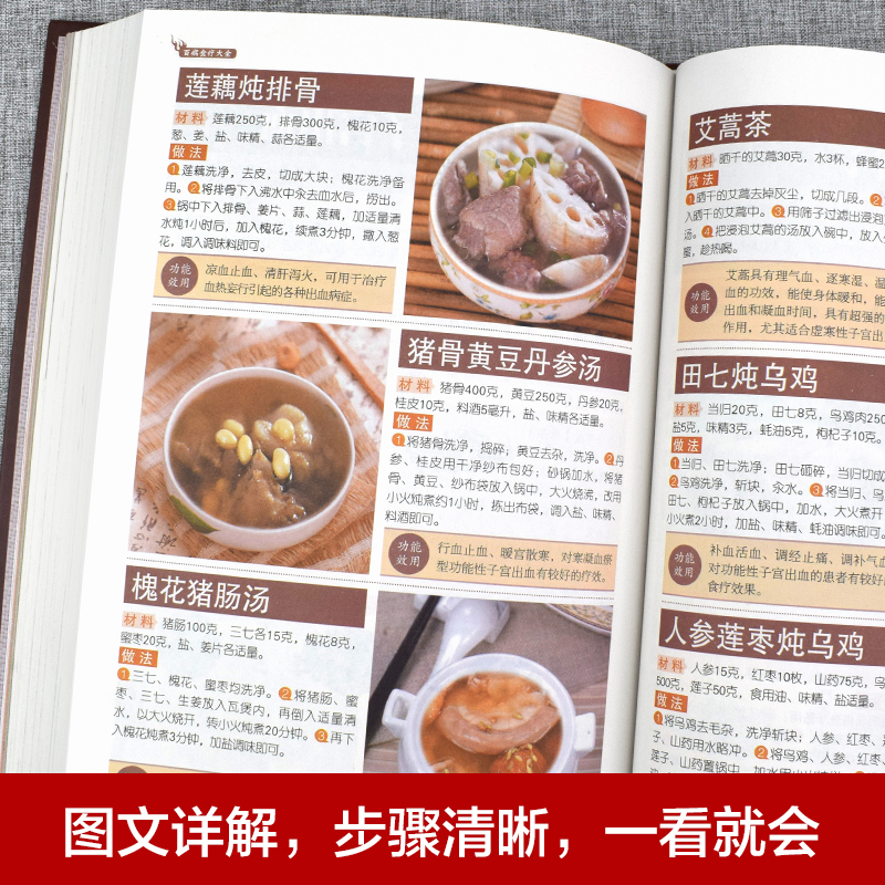 [醉染正版]全3册 百病食疗大全+中国土单方+民间祖传偏方 家庭医疗健康百科书大全养生书籍 营养菜谱中医养生保健 食谱高清大图