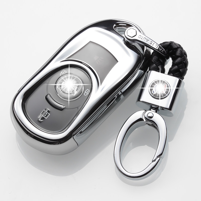 【补贴10%】2019款别克昂科威钥匙包20T 28T全新君威君越GL8汽车智能钥匙套汽车钥匙包 别克智能流光银+扣