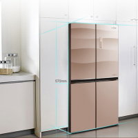 美的（Midea）BCD-432WGPZM 冰箱432升 变频智能 超薄 风冷无霜双系统循环家用省电多门电冰箱 玫瑰金
