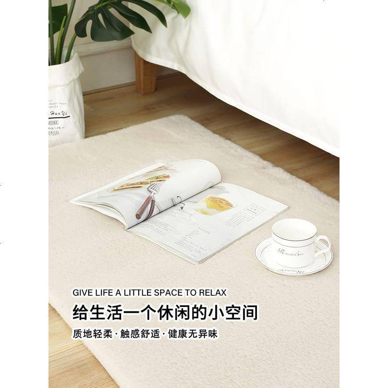 卧室地毯床边毯满铺房间脚垫飘窗窗台垫子加厚床前毛绒小地毯可爱图片