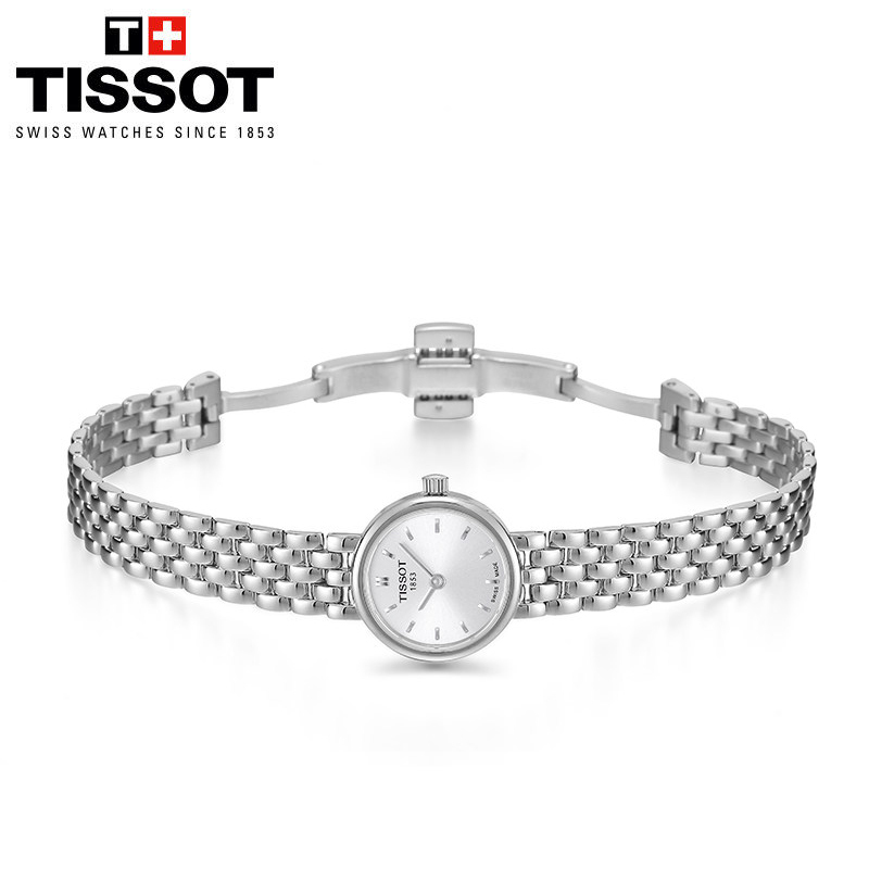 天梭（TISSOT）手表女士腕表 乐爱系列石英表简约时尚休闲石英女士手表 精钢金属表带皮革表带腕表 石英表 女 天梭正品