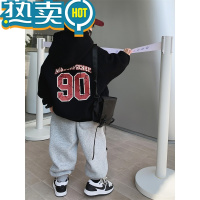 绿彩虹光银狐绒童装男女童连帽卫衣2023新款儿童上衣加绒加厚长袖男孩秋冬