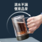 苏泊尔玻璃杯双层泡茶杯办公室家用大容量喝茶杯乌木黑KC45HK10