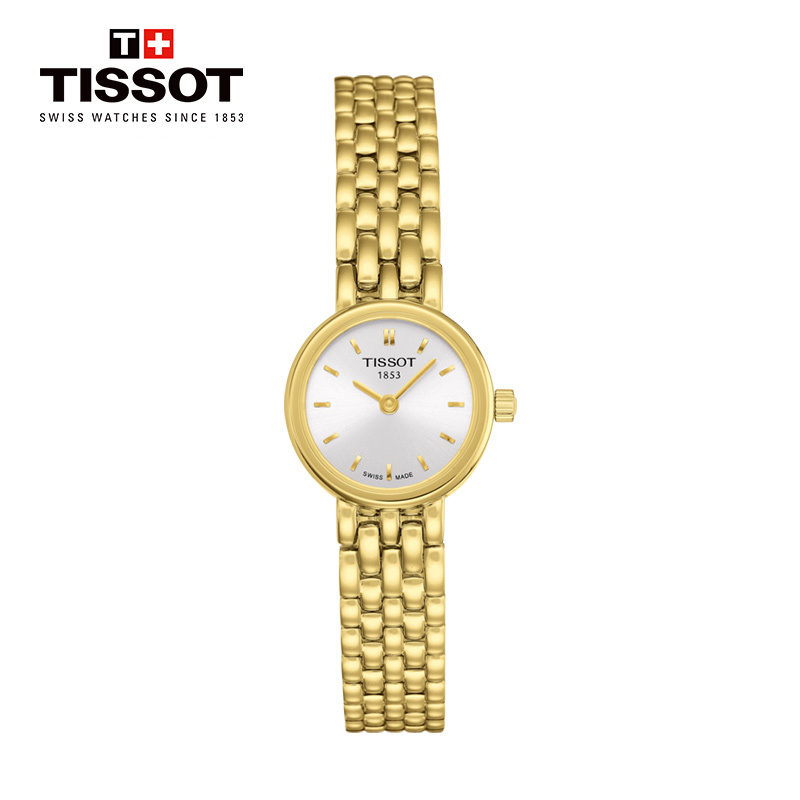 [送礼优选]天梭(TISSOT)瑞士手表 简约华丽小巧秀气 乐爱系列钢带女士石英表T058.009.33.031.00高清大图