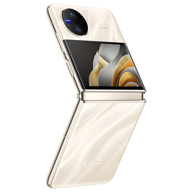 vivo X Flip 12GB+256GB 绸金 5G全网通折叠屏新品手机一代骁龙8+芯片5000万蔡司专业影像50万次无忧折叠44W闪充拍照学生游戏男女手机高清大图