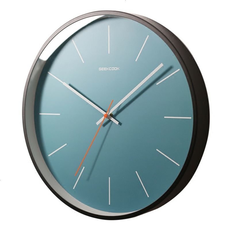 14英寸现代简约静音挂钟客厅卧室北欧创意壁挂钟表时尚石英钟圆形