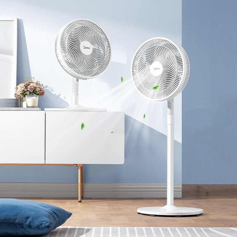 美的电风扇家用落地扇7叶台立两用扇卧室摇头安静节能大风量电扇