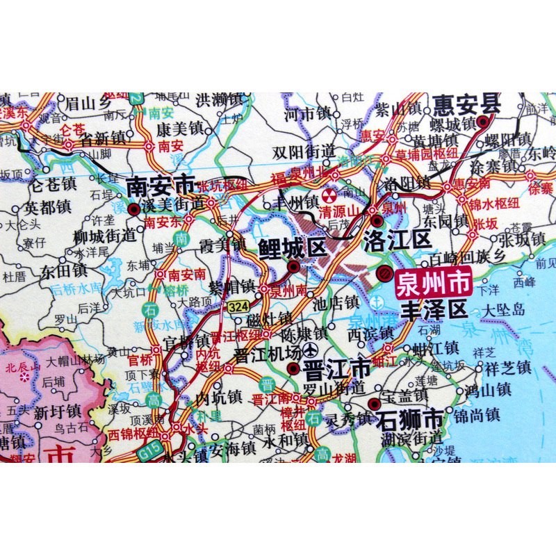 [醉染正版]2022全新福建省地图挂图 福建省政区交通旅游信息 防水覆膜图 0.8*1.1米竖版 附福建省地形图 中国地