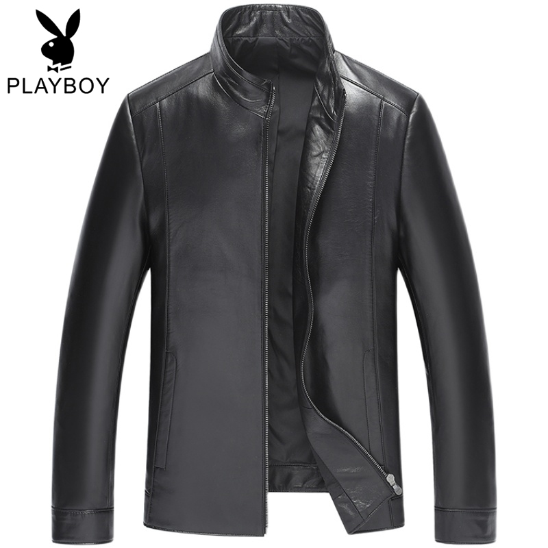 花花公子playboy男士皮衣