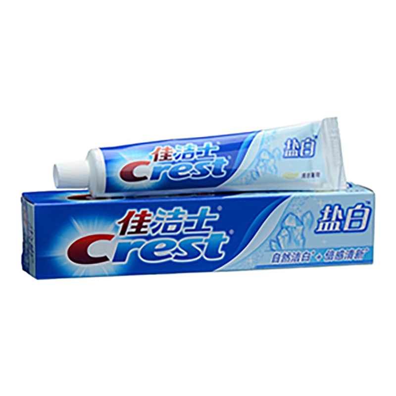 佳洁士 洁齿盐白牙膏 清凉薄荷香型含氟牙膏 盐白牙膏 90g*6高清大图