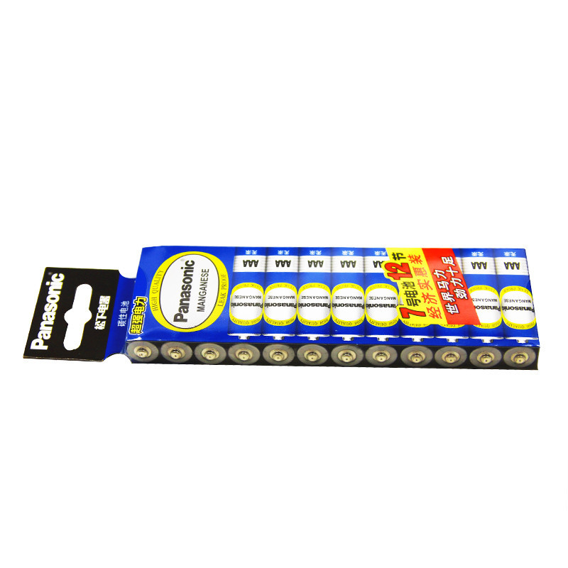 松下Panasonic正品碳性7号七号干电池12粒干电池儿童玩具体重秤批发遥控器鼠标电池高清大图