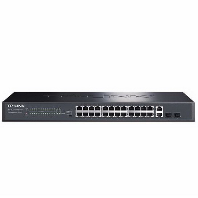 TP-LINK 非网管标准POE供电交换机 TL-SL1024P-Combo 24口百兆 JH