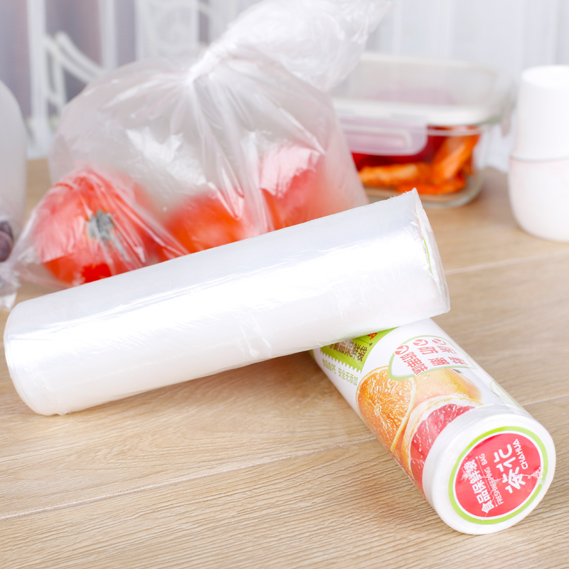 茶花食品保鲜袋 小号200只*2卷 一次性食品袋家用点断式手撕袋[清]高清大图
