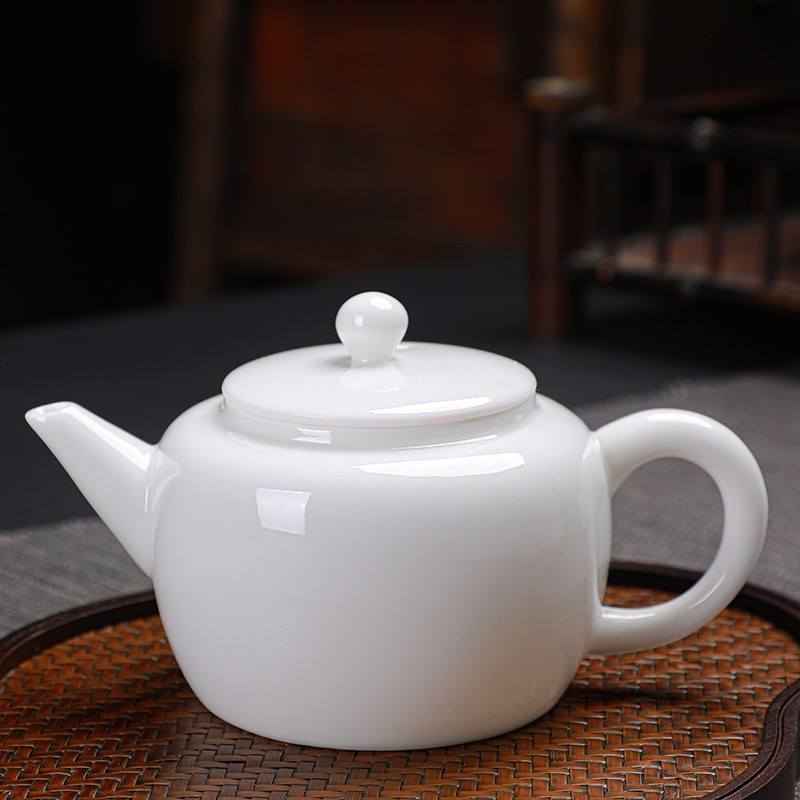 拓牌 10头亮光羊脂玉瓷 茶壶顺心杯套装 TP058高清大图