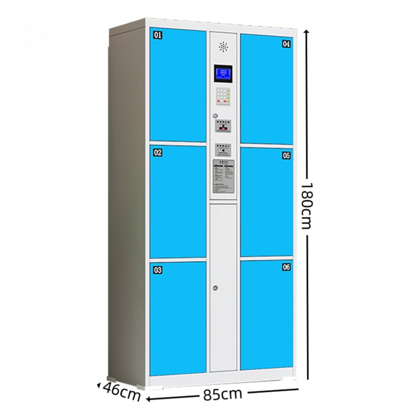 智叶舟电子存包柜红外条码6门850*460*1800mm台高清大图