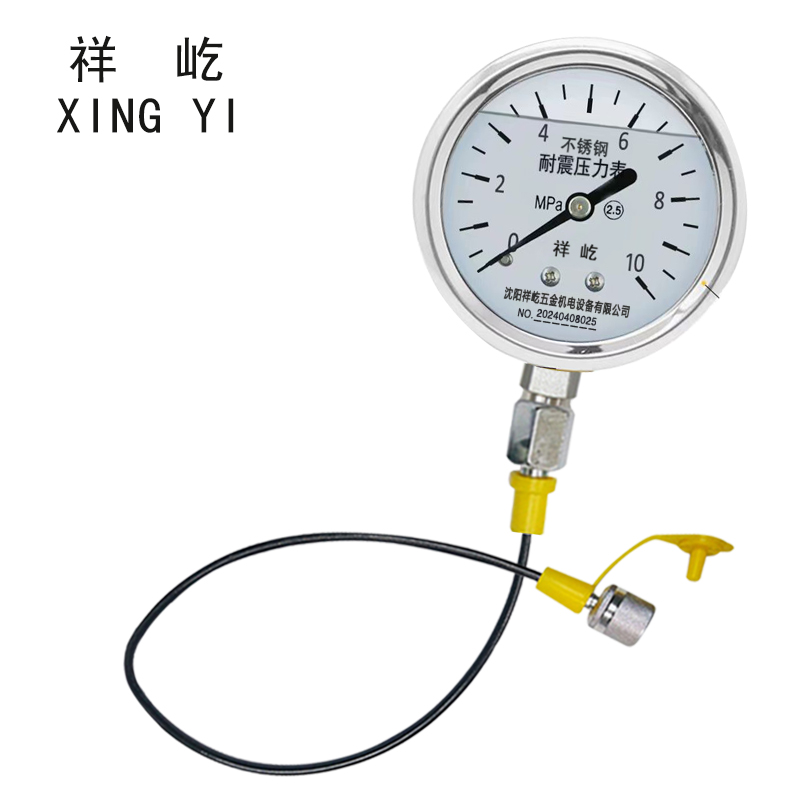 祥屹 不锈钢耐震压力表(含测试软管) YN60BF 块 0-10MPa