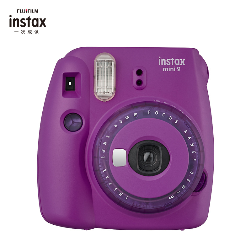 富士(FUJIFILM)INSTAX 一次成像 立拍立得 胶片相机 mini9葡萄紫果冻相机 套餐一(含10张相纸)