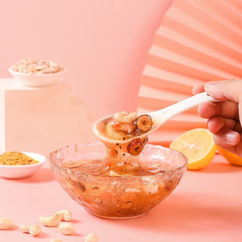 美粥桂花坚果藕粉500g/袋 手提大袋小袋装桂花坚果藕粉速溶颗粒高清大图