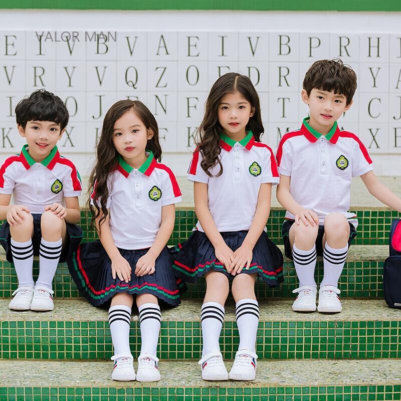 2018新款校服夏装小学生校服裤套装男女童夏季班服短袖幼儿园园服