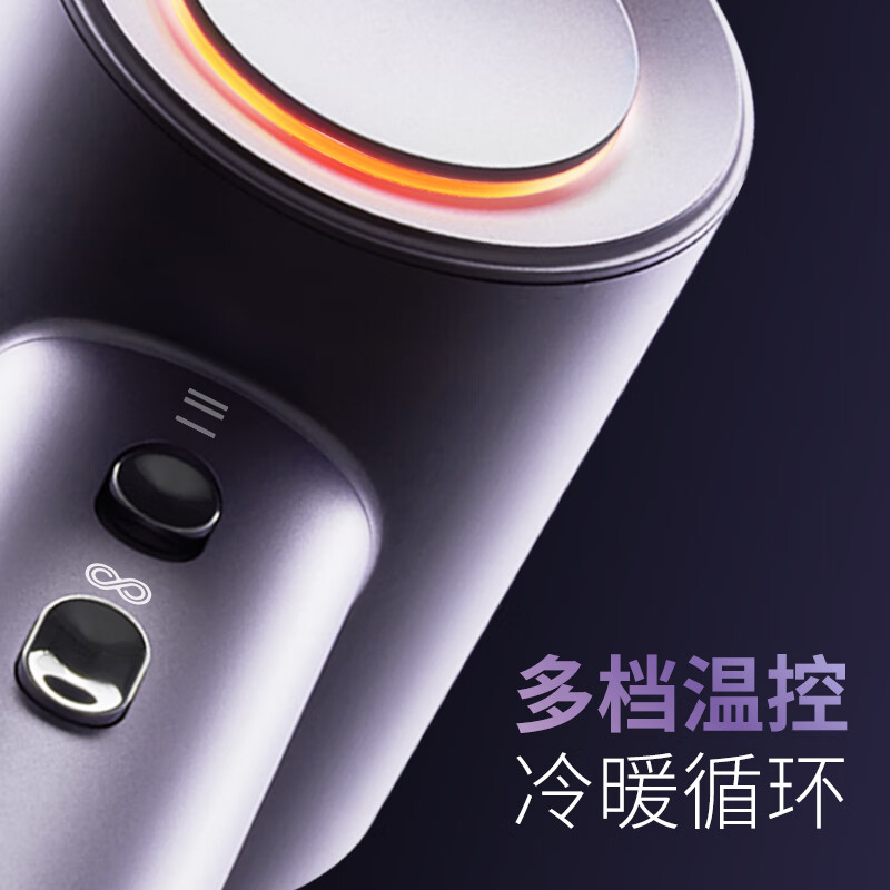 奔腾(POVOS)高速吹风机家用电负离子吹风筒新一代大功率速干低噪音PH9909-深灰银高清大图