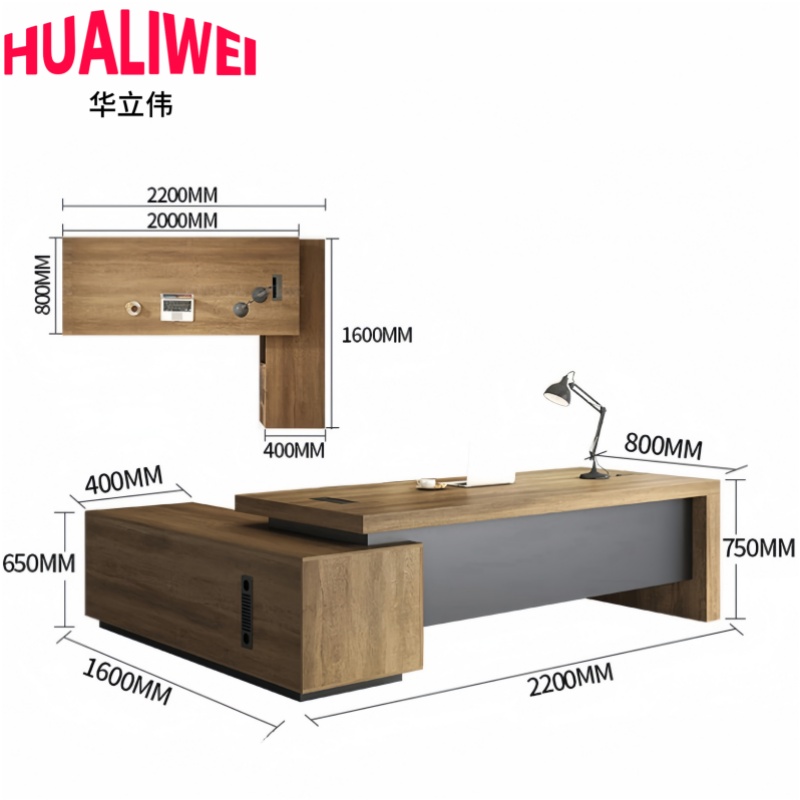 华立伟办公桌木质高清大图