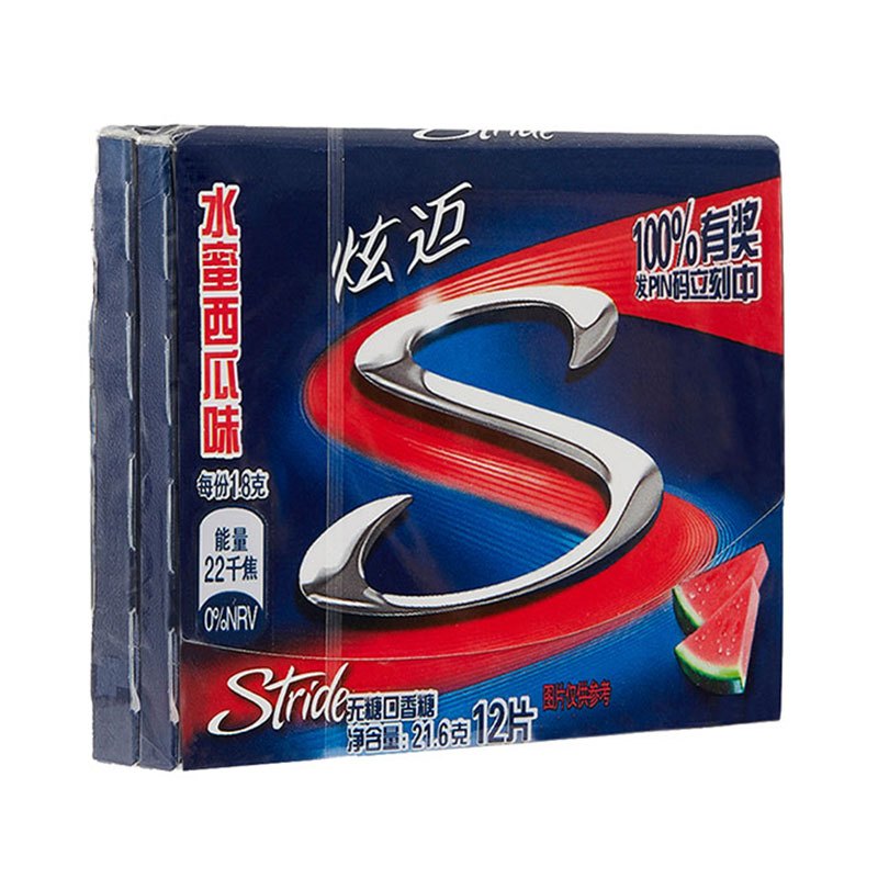 炫迈(Stride) 无糖口香糖21.6g(水蜜西瓜味)