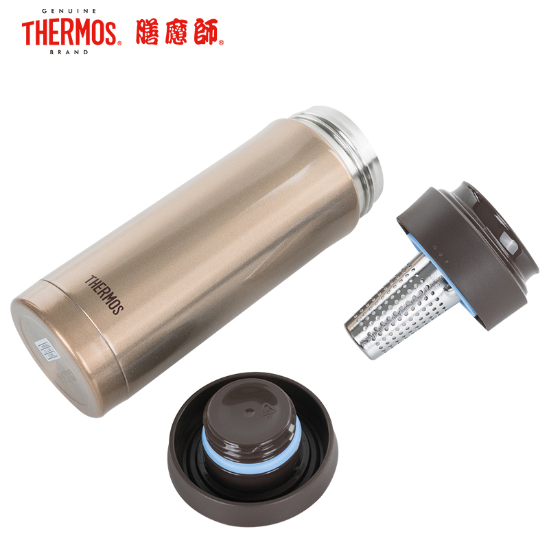 膳魔師(THERMOS)保温杯TCMK-500带茶漏泡茶杯膳魔师500ML水杯304不锈钢车载办公商务三色可选家用/通用