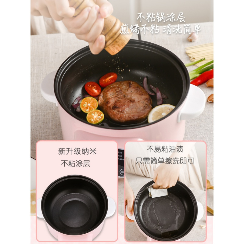 纳丽雅(naliya)电煮锅宿舍学生锅多功能泡茶器