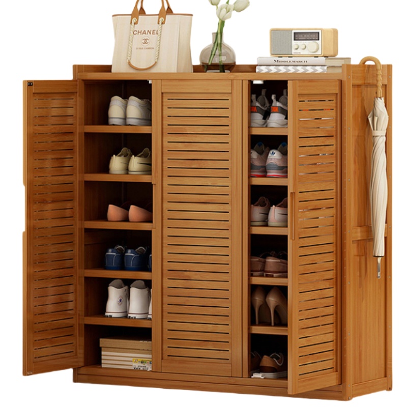 攸形三门鞋柜90*32*97cm个高清大图