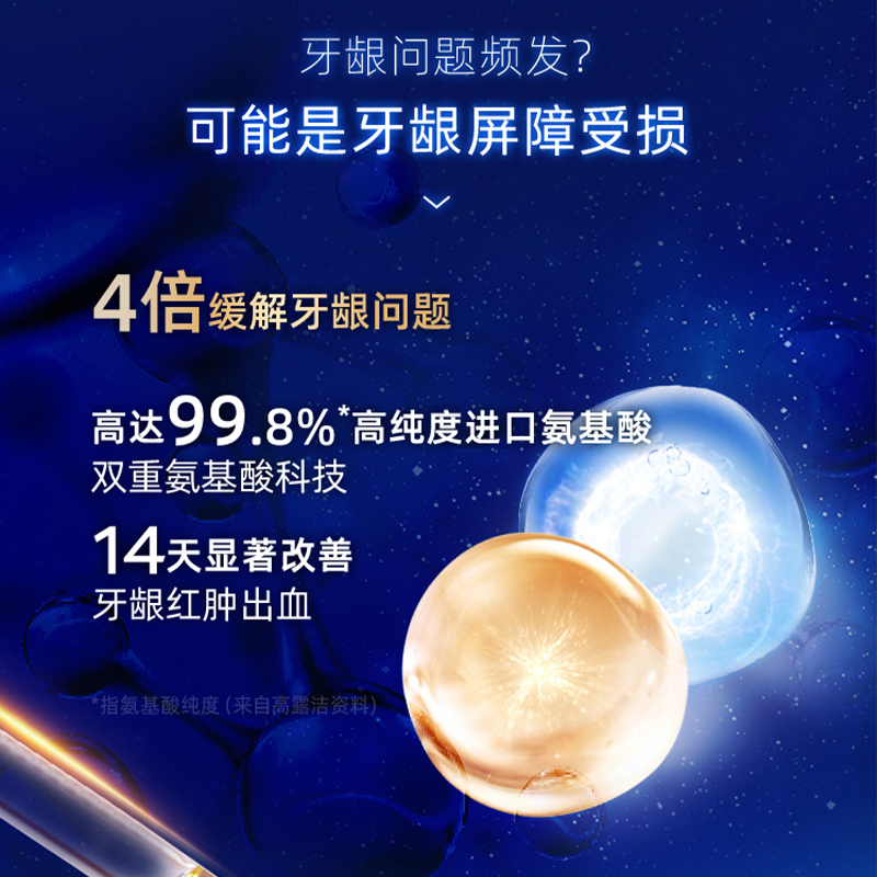 高露洁高纯度氨基酸奇绩修护护理牙膏防蛀含氟护龈2支高清大图